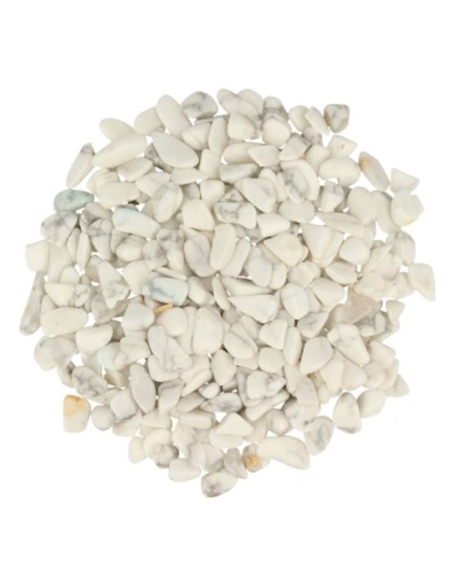 Ruben Robijn Howliet wit 100 gr. trommelstenen (mt1)
