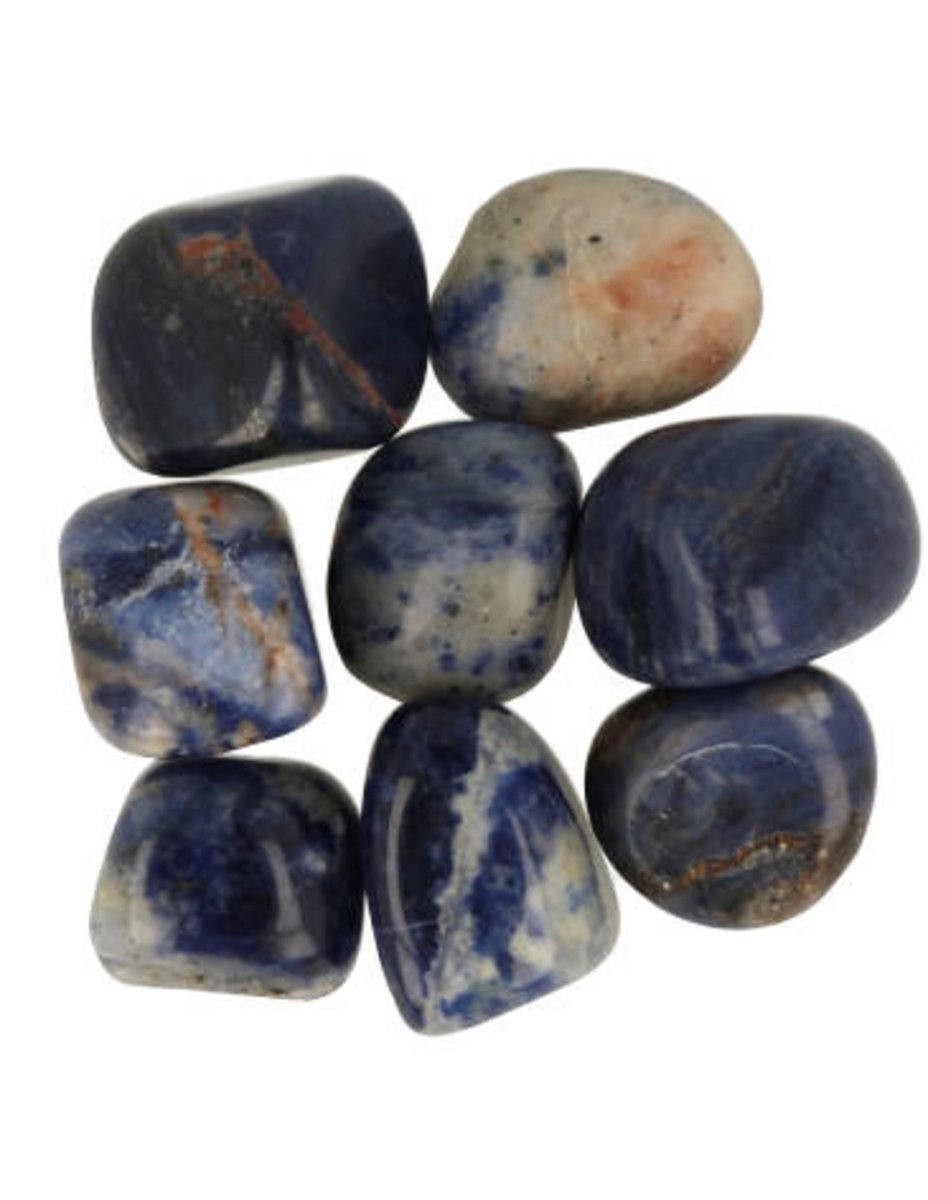 Ruben Robijn Sodaliet 100 gr. trommelstenen (mt3) Blauw