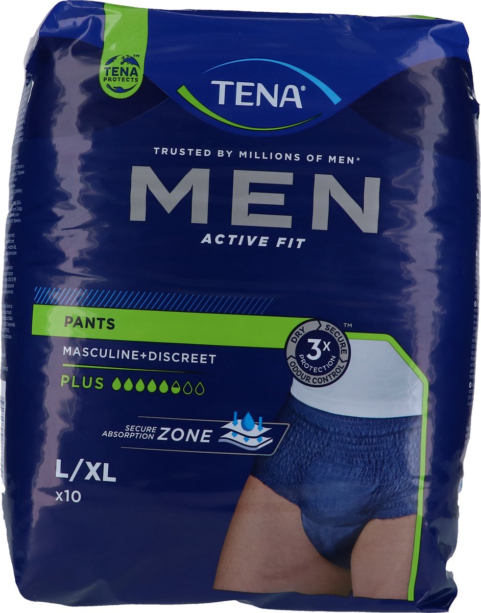 Voordeelverpakking van 3 x TENA Men Pants Plus - Large, 10st (772610