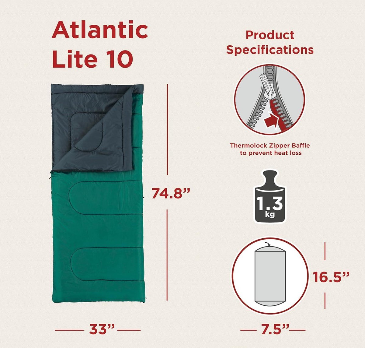 Deckenschlafsack ATLANTIS LITE 10 - Comfortabel en Warm - 2000021012