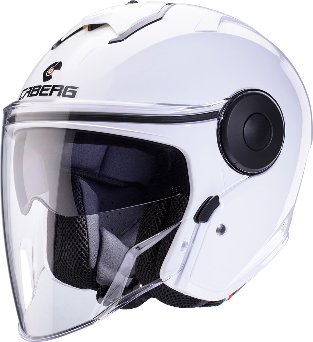 Caberg Jet Soho motorhelm glans wit - Maat M