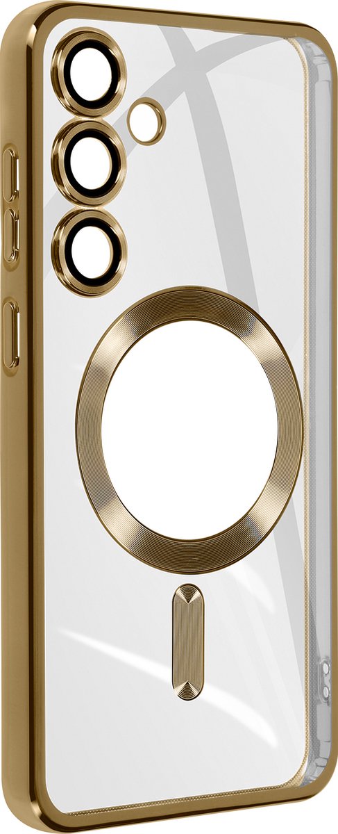 Avizar Magsafe-hoes Geschikt voor Samsung Galaxy S23 FE Chroom, Goud