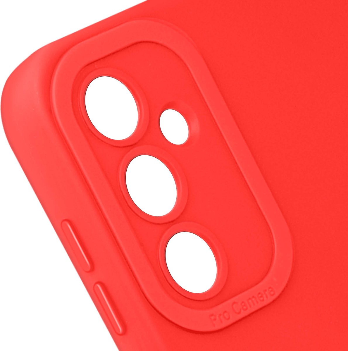 Avizar Hoes Geschikt voor Samsung Galaxy S23 FE Mat Beschermde Camera, Rood