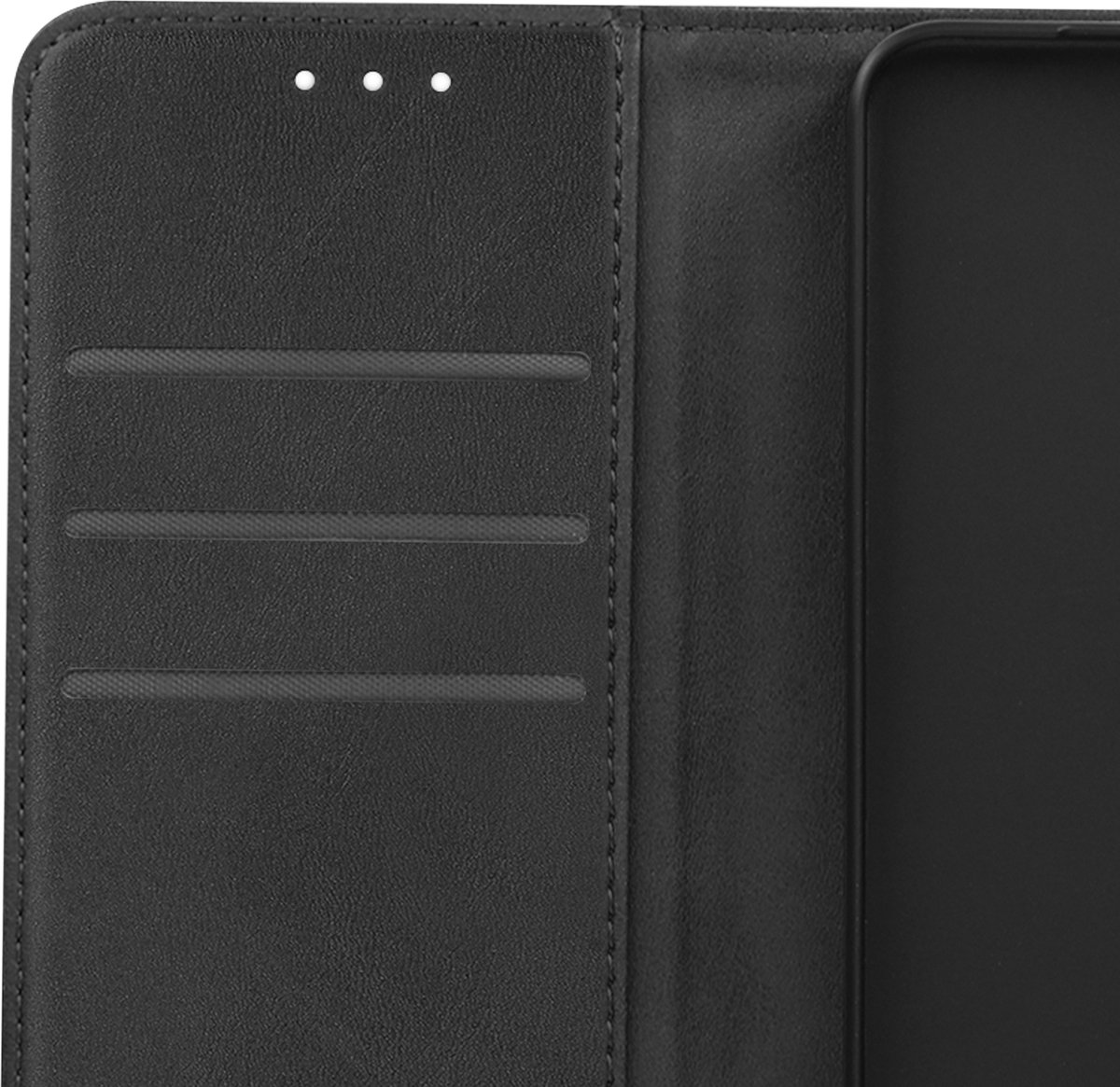 Avizar Foliohoes Geschikt voor Samsung Galaxy S24 Vintage klap Portemonnee, Zwart