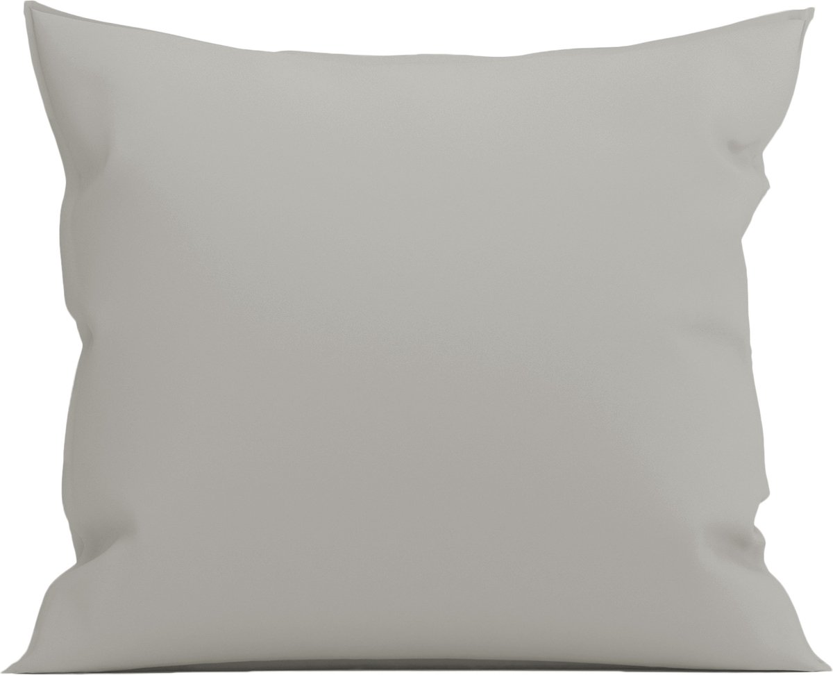 Yellow Kussensloop Percale - Kussenhoes van 80x80 cm - 1 stuk - 100% Katoen-Perkal - Grijs