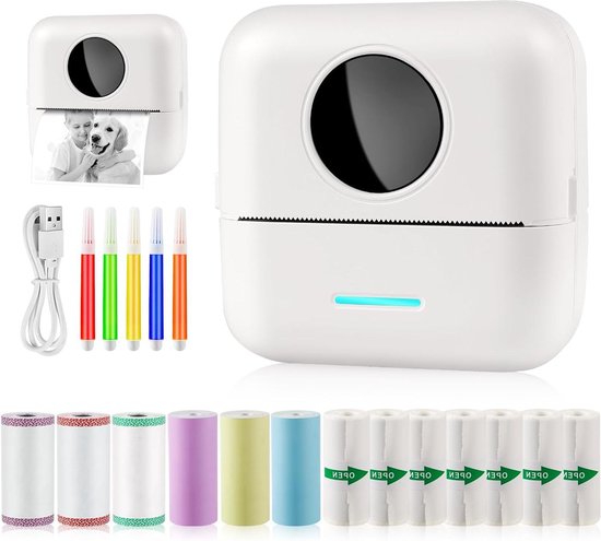 WingFly Mini-printer, draagbare printer met 13 rollen