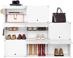 Néos® Schoenenkast - 8 Compartimenten - Wit - 35x45cm