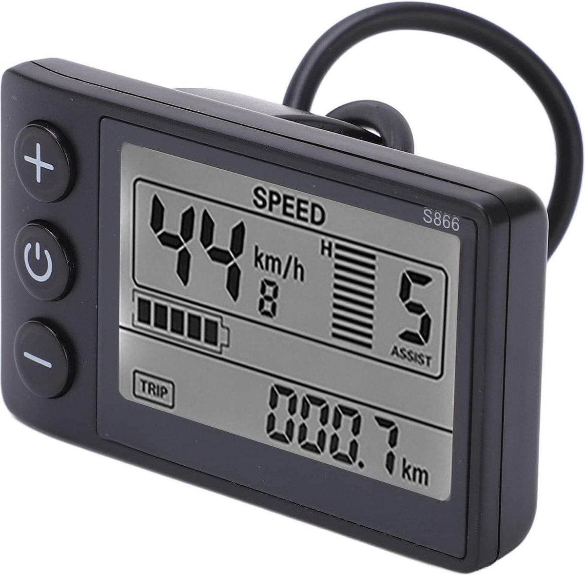 LCD-scherm voor Elektrische Fietsen, 24V 36V 48V S866 LCD-bedieningspaneel met Waterdichte Stekker Fietsuitrusting LCD-scherm voor Elektrische Fietsen, 24V 36V 48V S866 LCD-bedieningspaneel met Waterdichte Stekker Fietsuitrusting