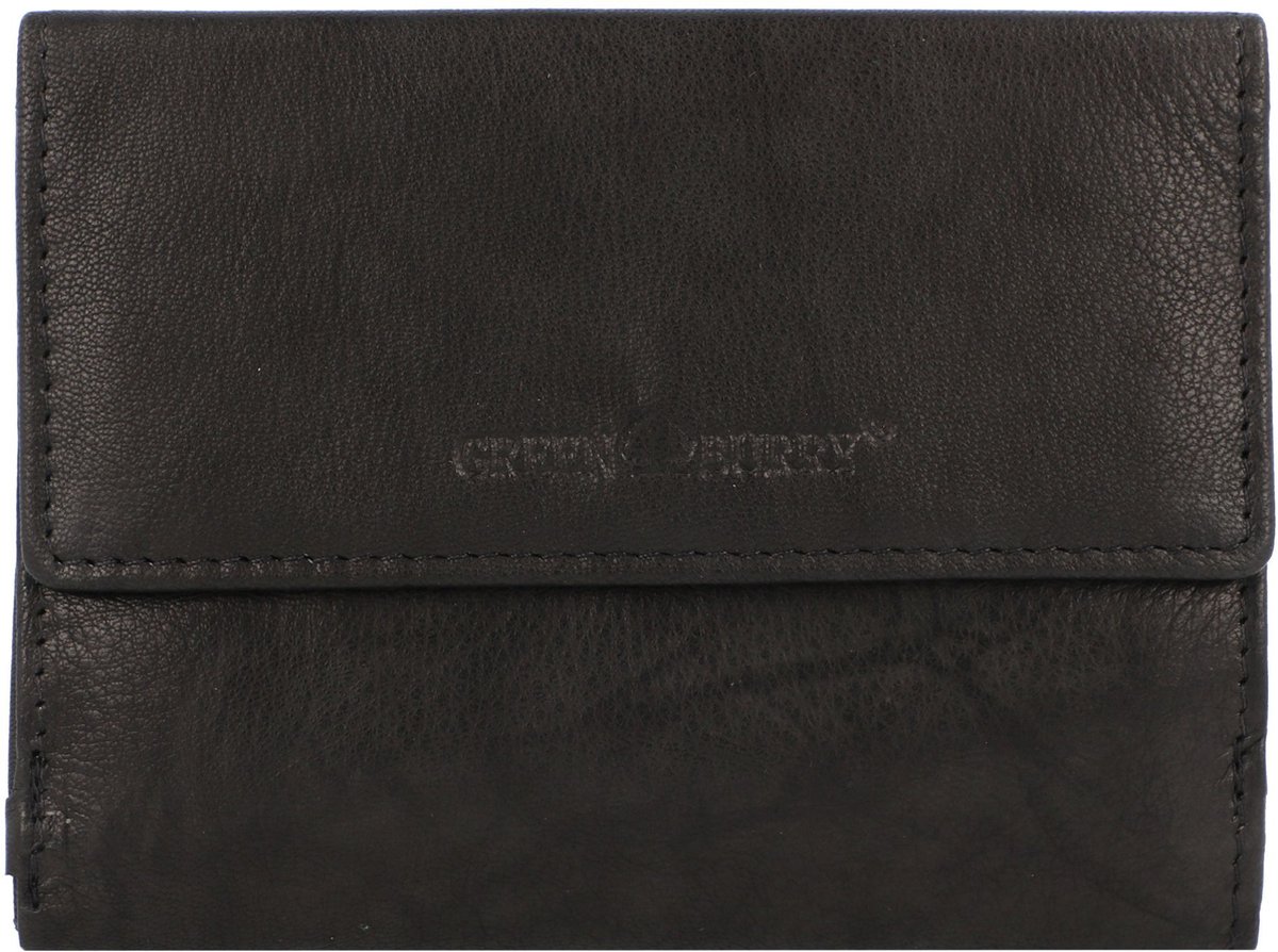 Greenburry Basic Portemonnee RFID Leer 13 cm - Dames - Horizontaal - black