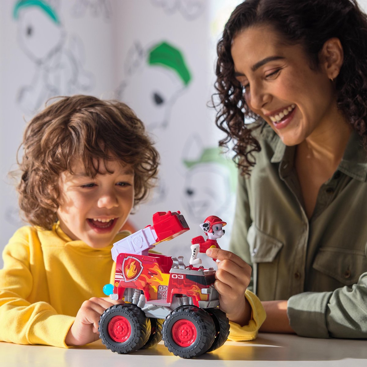 PAW Patrol Reddingswagens - Brandweerauto met Marshall speelfiguur - Speelgoedauto — afbeelding 15