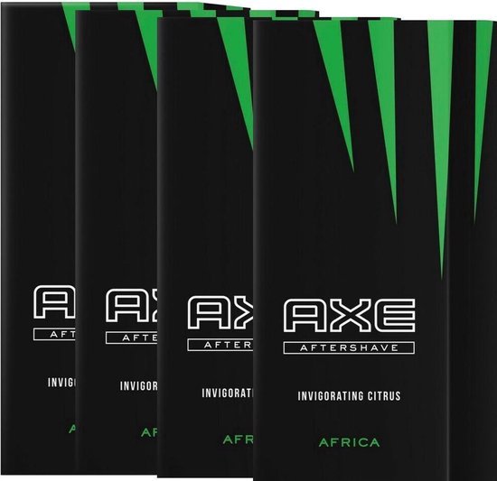 Axe - Aftershave - Lotion - Heren - Africa - 4 x 100 ml - Voordeelverpakking