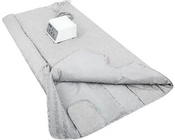 Warmtedeken - Verwarmingsdeken - Sauna Deken - Infra rood Saunadeken - Helpt bij Afvallen/Spierpijn/Gewrichtsklachten/Huidklachten - Gemak en Comfort - Draagbaar - Wit