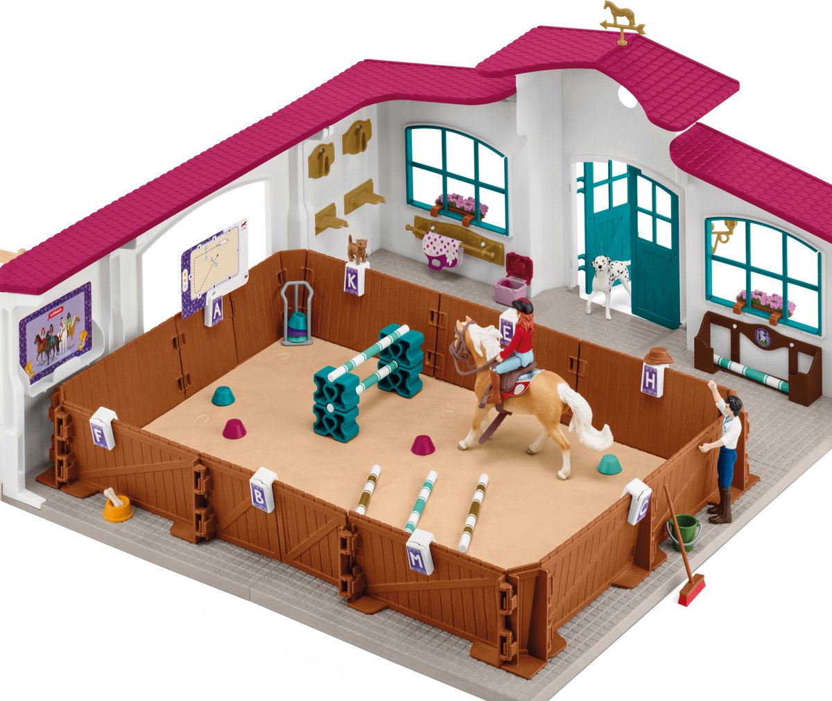schleich HORSE CLUB Rijhal Peppertree - Paardentraining - Paardenspeelgoed - 42639 — afbeelding 4