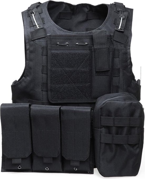 NC Tactische Airsoft Outdoor Molle Ademend JPG Vest, Verstelbare CS veld Training Vest Borst Afneembare EVA Beschermende Veiligheid Cover