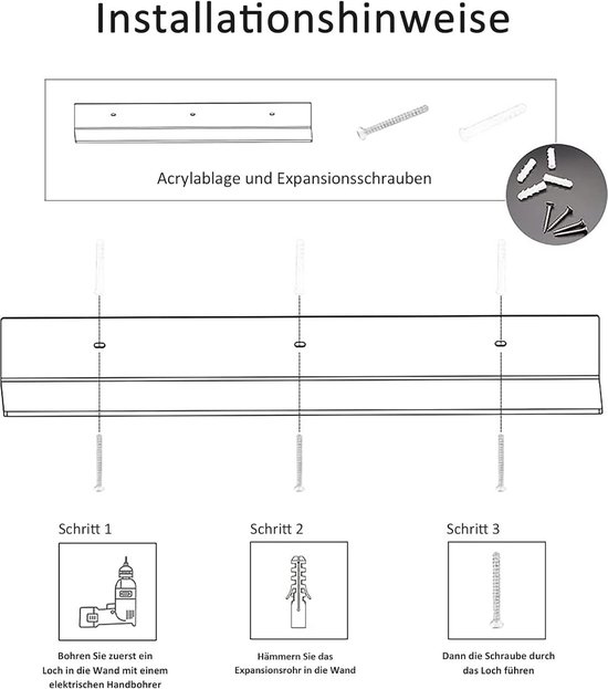 Acryl platenhouder, 30 stuks wandmontage vinyl displayplank, vinyl plank albumhouder, zwevende wandplanken voor badkamer, slaapkamer, woonkamer en keuken