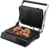 Bol.com Costway XL Contactgrill Sandwichmaker - Elektrische Grill Multigrill Tafelgrill met Led-Display 230 °C - Antiaanbaklaag ... aanbieding