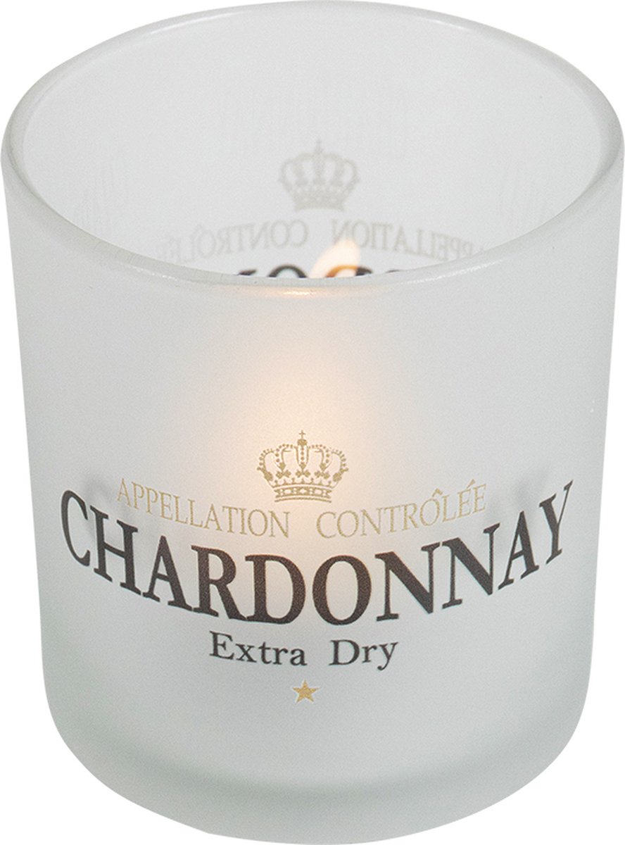 Mars & More Theelichthouder wijn chardonnay wit small 8cm