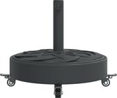vidaXL - Parasolvoet - met - wielen - voor - stok - van - Ø38 - / - 48 - mm - 27 - kg - rond