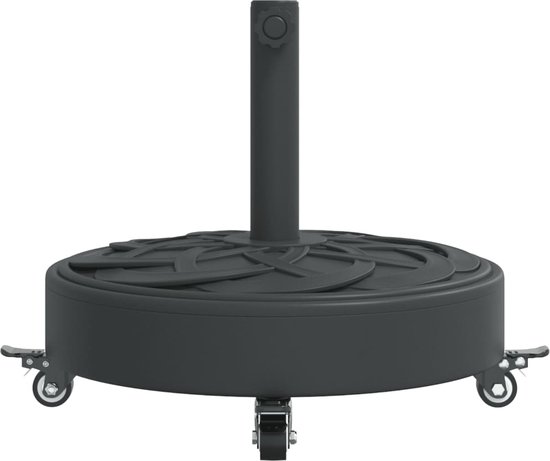vidaXL - Parasolvoet - met - wielen - voor - stok - van - Ø38 - / - 48 - mm - 27 - kg - rond