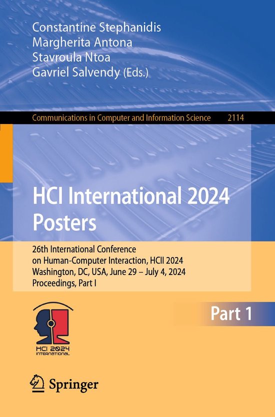 Springer Nature Proceedings Computer Science 1 - HCI Interna ... - cover