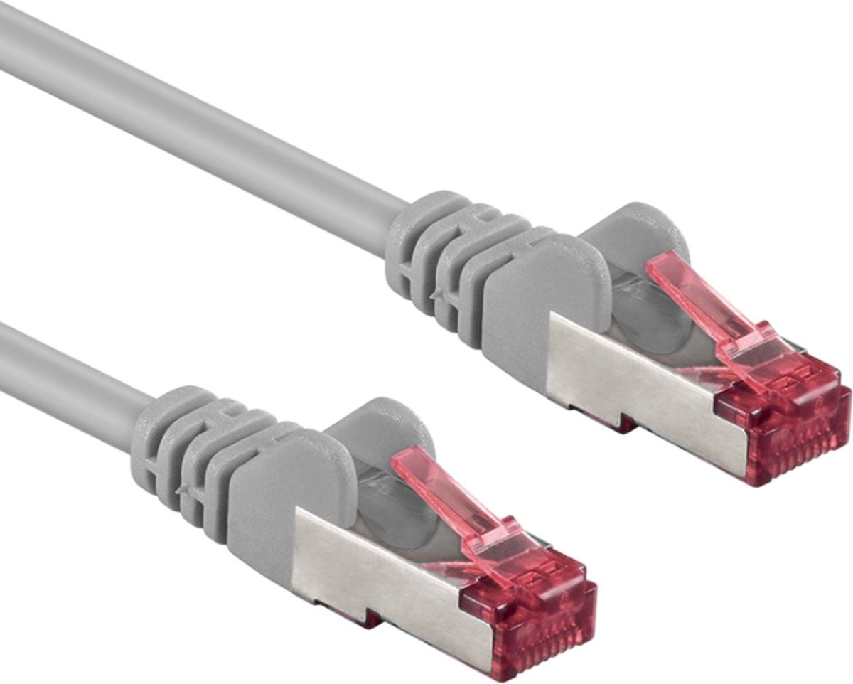 S/FTP CAT6A 10 Gigabit Netwerkkabel - CU - 0,15 meter - Grijs