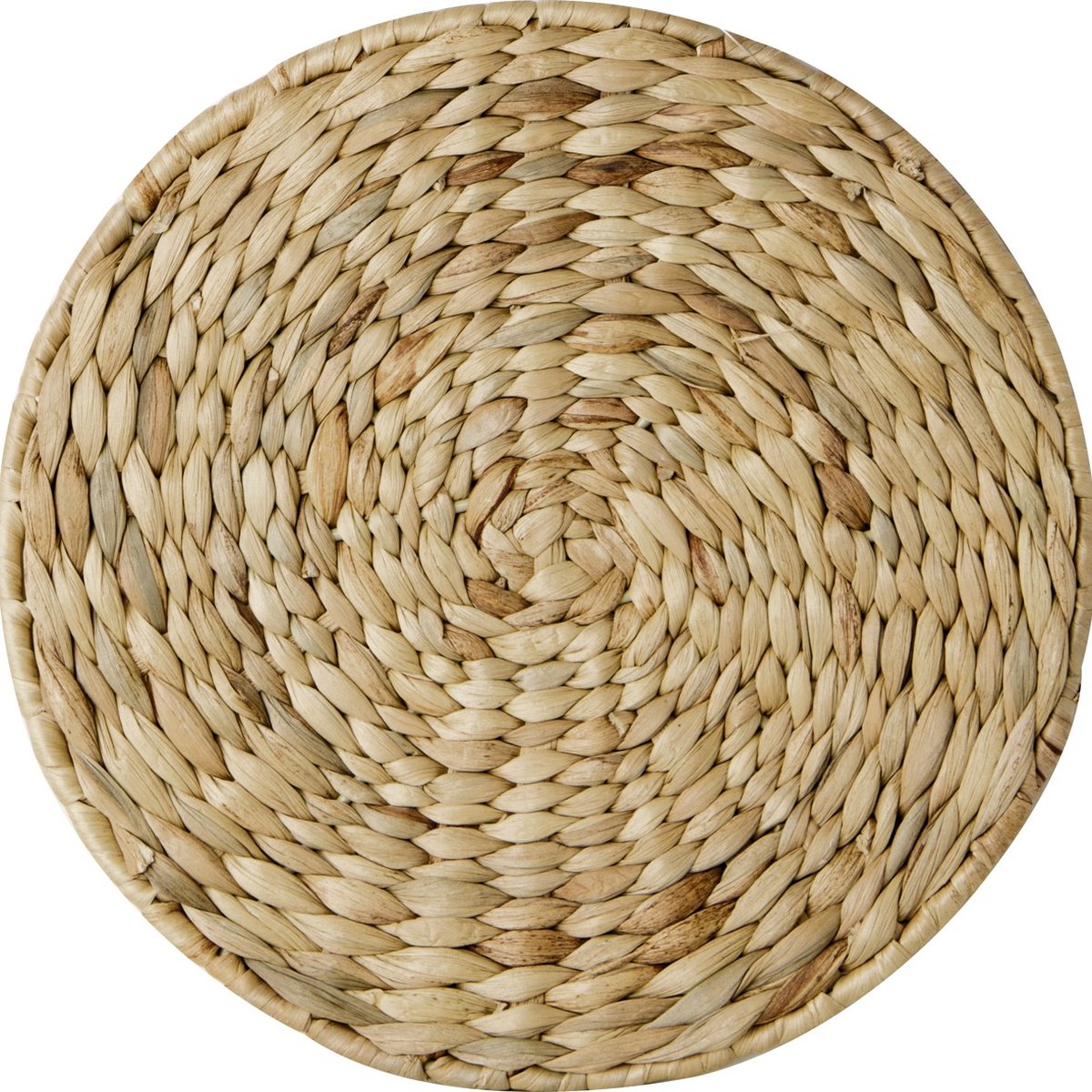 Placemat Rond gevlochten water hyacint - 28 cm - Onderzetter