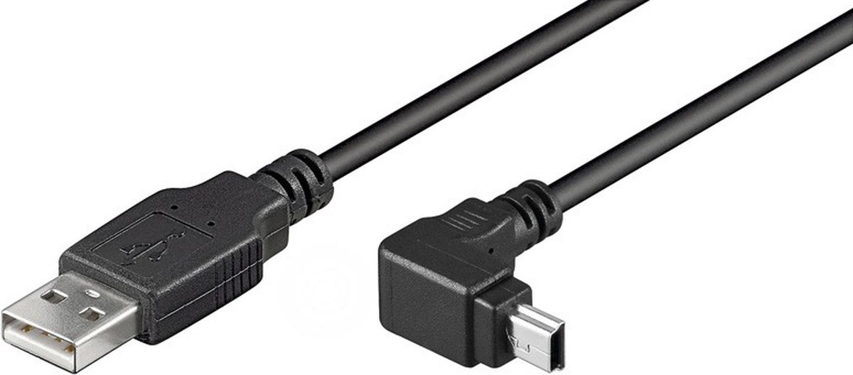 Goobay USB 2.0 Hi-Speed Cable 90°, Black 1.8 m