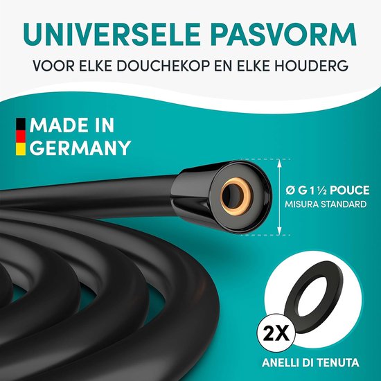 verlengbuis douche 50 cm G1/2 standaard aansluiting recht verlengbuis douche 50 cm G1/2 standaard aansluiting recht