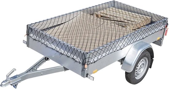 Filet De Couverture Pour Remorque 2,00 X 3,50 M - Avec Cordon élastique, Protection Robuste Pour Chargement
