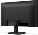 Achterkant van een zwarte Philips monitor met HDMI, DisplayPort en audio-uitgang.