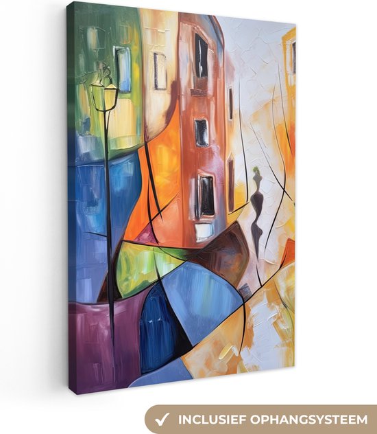 Peinture sur toile Abstrait - Art - Peinture - Couleurs - 80x120 cm - Décoration murale