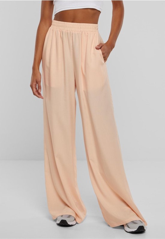 Urban Classics - Viscose Wijde broek - L - Perzik