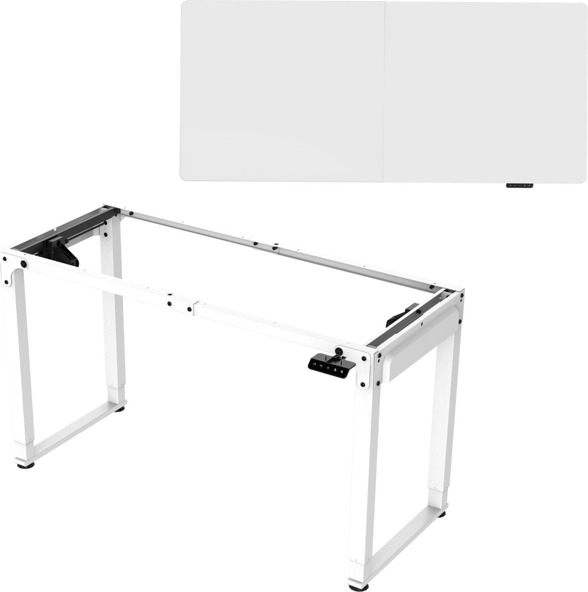 Bureau Kirkkonummi zit sta elektrisch 180x80x72-117 cm wit pro.tec