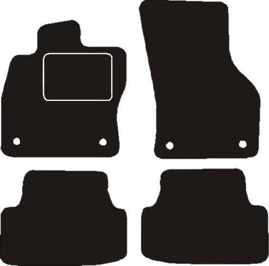Tip-it - Tapis de voiture de voiture VW Golf 7 (5G1, BQ1, BE1, BE2,BA5, BV5) 2012 - 2020 - Ajustement parfait - 4 pièces