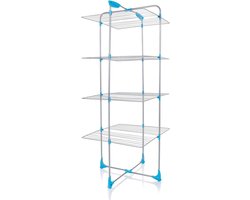 Indoor Luchter - 40 m droogruimte Metaal Wit/Blauw folding wall laundry rack