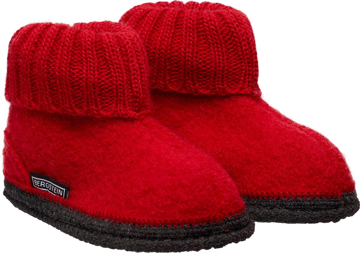Bergstein Cozy Sloffen Unisex Junior - Red - Maat 24