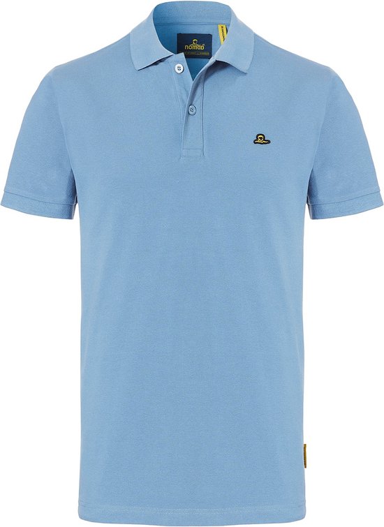 NOMAD® Polo Piqué Heren | Maat M | Lichtblauw | Polo Shirt Korte Mouw | Luchtig Katoen | Sneldrogend