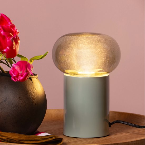 BRILLIANT avec verre fumé, 22 cm de haut, E27, vert