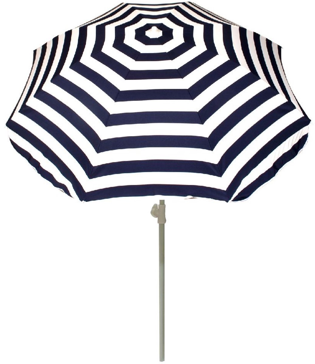 Summertime - Strandparasol 180 cm - Blauw / Rood