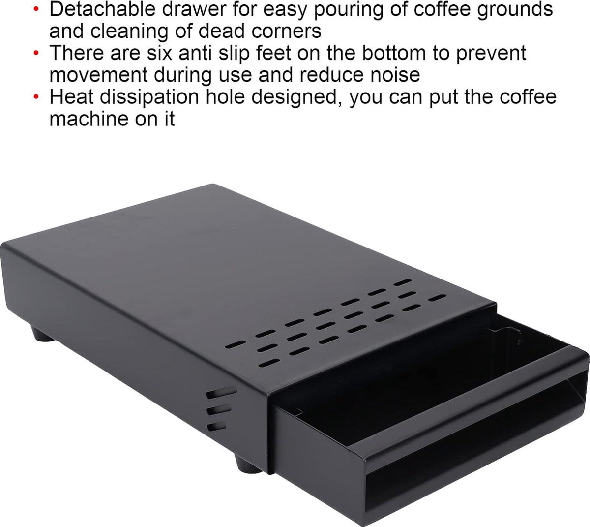 Koffieklopbox, roestvrij staal, rubberen koffiemolen, klopbox