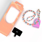 Cordon téléphonique lanière Casetastic en perles - Crochet robuste et durable - 125 cm - Multicolore