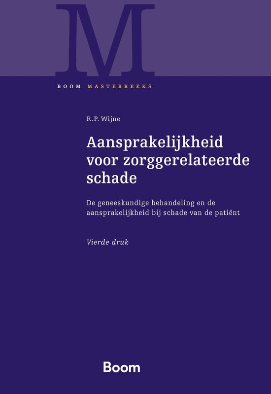 Boom Masterreeks - Aansprakelijkheid voor zorggerelateerde s ... - cover