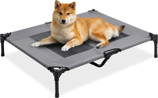 Foto: Maxxpet hondenstretcher opvouwbaar hondenbed verkoelend honden ligbed honden hangmat draagbaar 91x76x18cm grijs