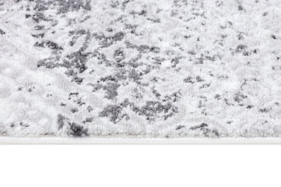 Tapiso Sky Rug Runner Grijs Foncé Vintage Tapis de Salon Taille - 80x200