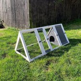 Bol.com 4ft Driehoekige Konijn en Guinea Run Hutches - Apex Run met Behuizing - Grijs aanbieding
