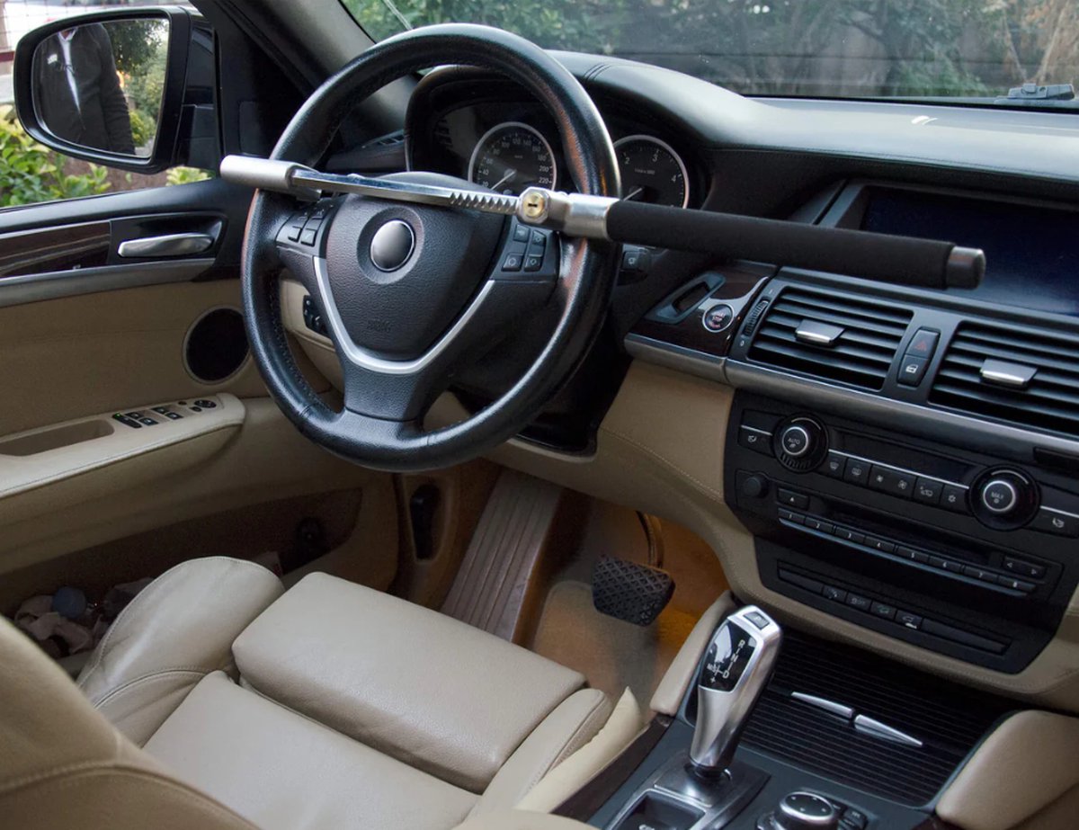Dutchers® Stuurslot - Autobeveiliging - Stuurslot Camper - Auto - Inclusief 2 Sleutels - Zwart