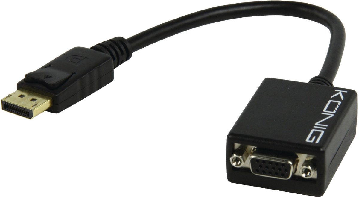 Displayport -VGA kabel mannelijk - vrouwelijk 0,20 m