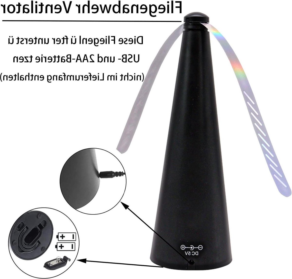 Vliegenverjager voor op Tafel - Vliegenverjager - Fly Fan - Vliegen Repeller - Vliegenvanger - Vliegen Ventilator - Vliegen Waaier - Vliegenventilator - Vliegen Ventilator Tafel - Vliegen Ventilatoren