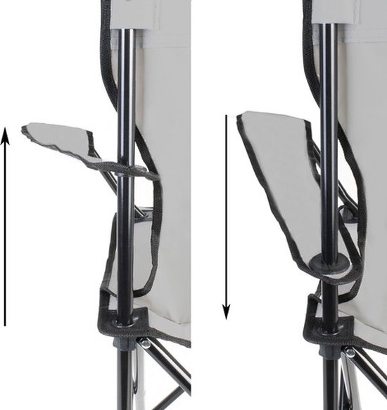 MOZY - Visstoel - Grijs - tot 100 kg - met Bekerhouder - Inklapbaar - Campingstoel - Vissen - Vissersstoeltje van MOZY® — afbeelding 5