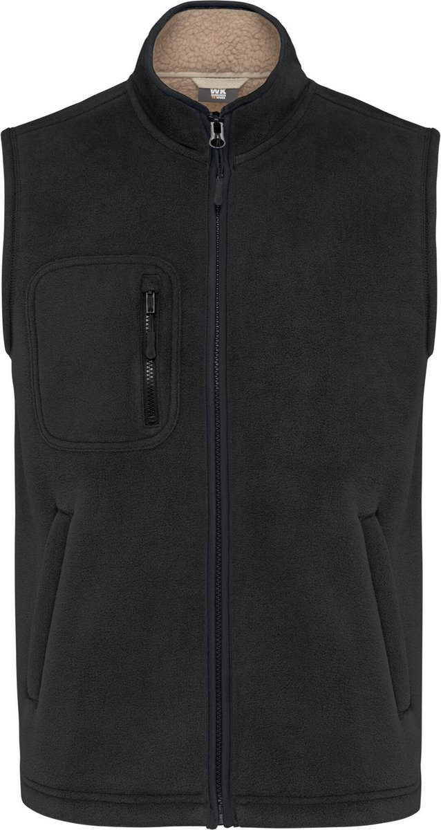 WK. Designed To Work Fleece bodywarmer met binnenkant van sherpa uniseks WK610 - Black - XS